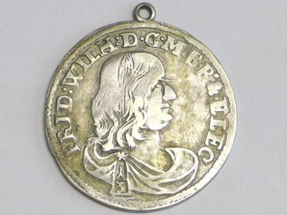 Anhänger 1/3 Taler, 1673, IW, Brandenburg-Preußen Friedrich Wilhelm, der Große Kurfürst 1640-1688