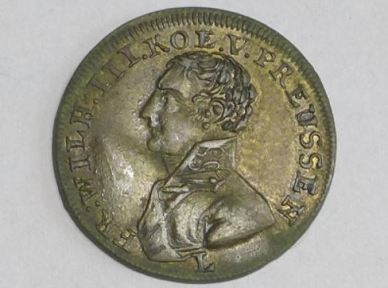 Münze 1830 Nürnberger Rechenpfennig, Jeton v. Lauer, ca. 1830, Nikolaus I. / Heil dem Sieger