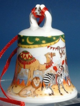 Höchst Sammler Weihnachtsglocke 2001 Tiere im Zirkus