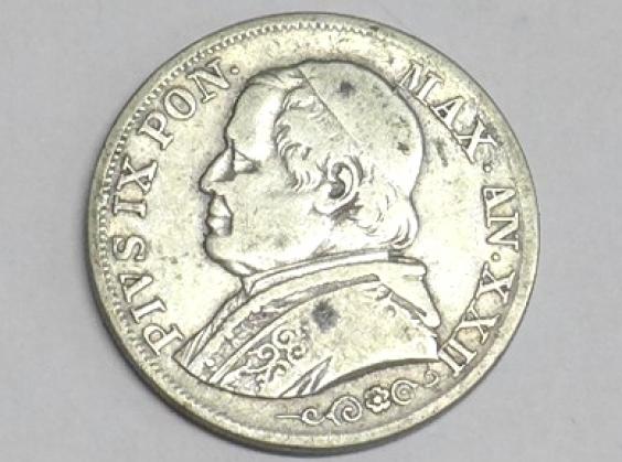 Münze 1 Lira, 1867, Vatikan, Pius IX.