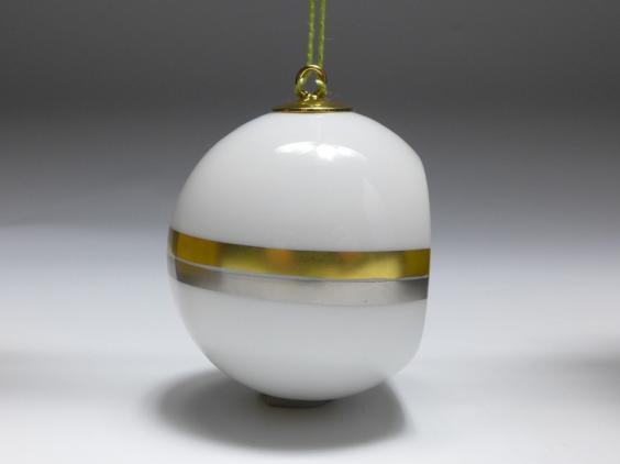 Miniatur-Kugel 1, Meissen, Gold- und Platindekor, D: 5 cm
