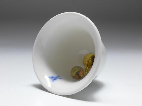 Miniatur-Glocke Wilder Mohn, Meissen, H: 5 cm