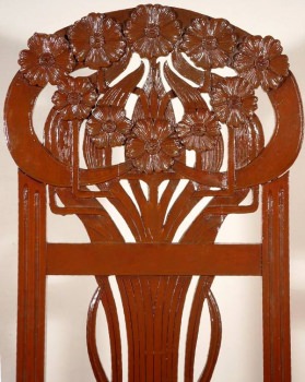 Stuhl, Hochlehnstuhl, Jugendstil, 126x46x43,5 cm