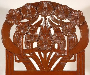 Stuhl, Hochlehnstuhl, Jugendstil, 126x46x43,5 cm
