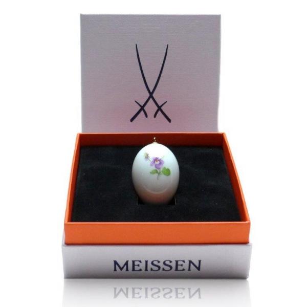 Osterei, Miniatur-Ei, Meissen, Gestreute Veilchen, H: 5 cm