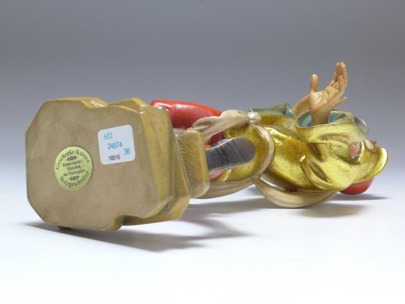 Figur Moriskentänzer, Holz, bunt und gold staffiert, H: 19 cm