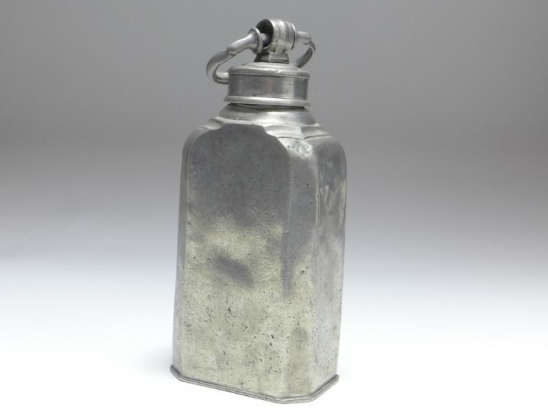 Schraubflasche, Zinn, H: 21,5 cm