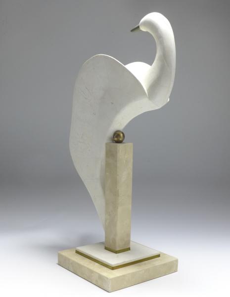 Figur Skulptur Vogel, Stein, H: 50,5 cm