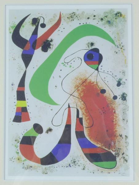 Joan Miró: Kunstdruck "La nuit - Die Nacht", 1953, im Rahmen