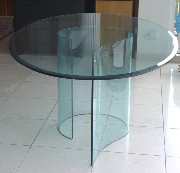 Glastisch, oval, Esstisch, Bartoli Design FIAM Italy