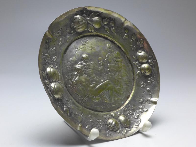 Teller mit Motiv Allegorie auf den Sommer, 800er Silber, D: 17 cm, 202 g