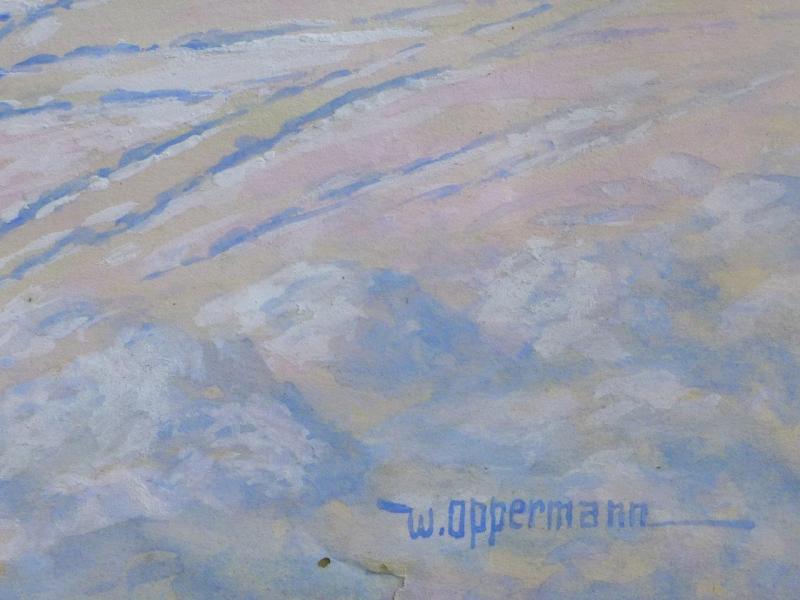W. Oppermann: Gemälde Winterlandschaft, Ehrwald in Tirol