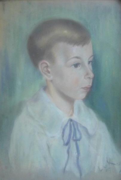 Leopold Karl Walter Graf von Kalckreuth (19)27: Paar Gemälde Kinderportrait