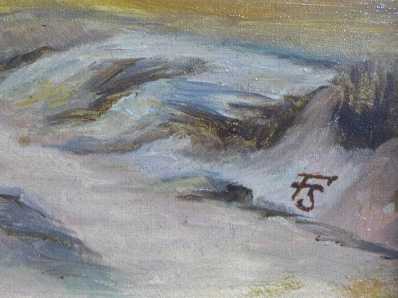 Monogrammist FS: Gemälde Landschaft mit Bäuerin