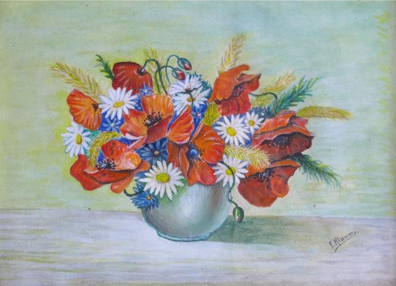 F. Klamm: Gemälde Blumenstilleben