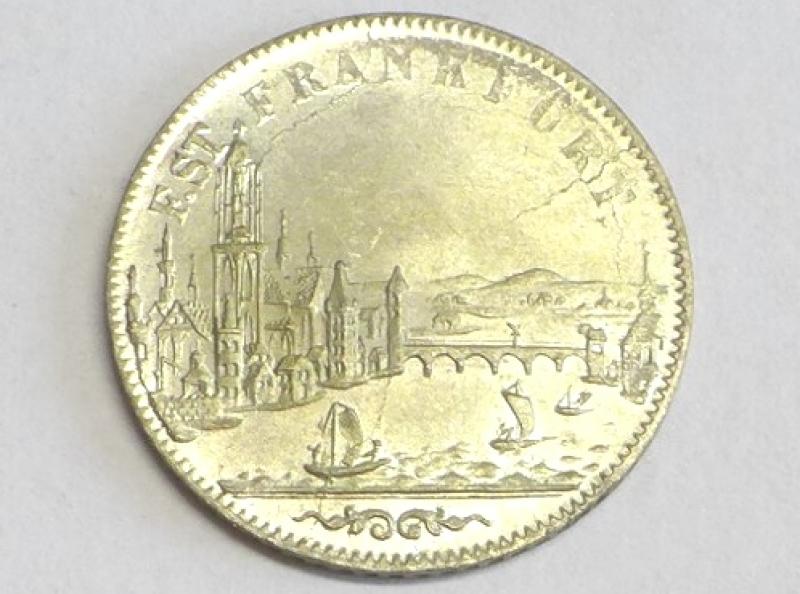 Münze 6 Kreuzer, 1854, Freie Stadt Frankfurt, D: 20 mm