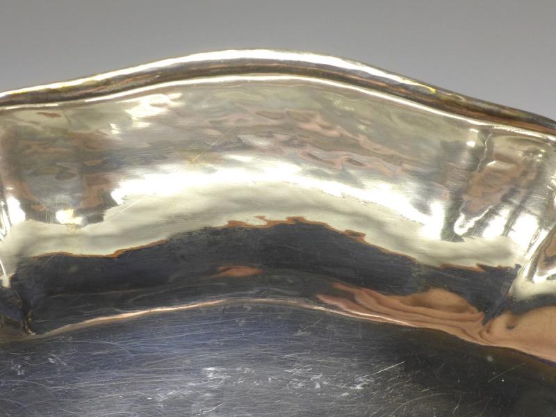 ovale Schale, Wilkens, Bremen, 830er Silber, 3,5 x 24,5 x 16 cm, 206 g