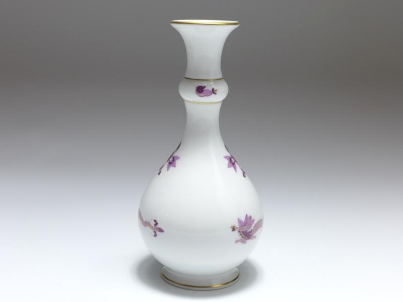 Vase, Meissen, Reicher Drache lila, H: 18 cm