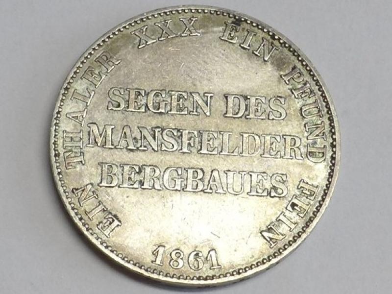 Münze 1 Thaler, Ausbeutetaler, 1861 A, Brandenburg-Preußen, Friedrich Wilhelm IV., 1840-1861