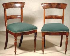 2 Stühle, Biedermeier, ~1820, Nussbaum, 86x49x51 cm