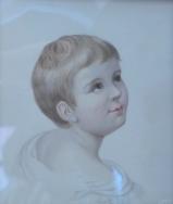 Monogrammist L. Maralt, 1881: Gemälde Kinderportrait. Aquarell