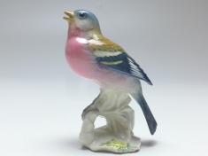 Porzellanfigur Vogel, Ens, bunt, H: 11,5 cm