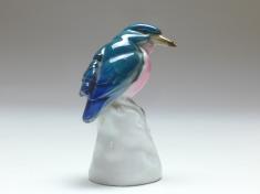 Porzellanfigur Vogel, Ens, bunt, H: 8 cm