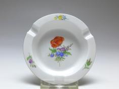 Aschenbecher, Meissen, Blumenmalerei Blume 3 , D: 12,5 cm