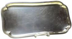 eckiges Tablett. Wilkens, Bremen, 830er Silber, 26,5 x 13,5 cm, 206 g