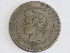 Münze 10 Centimes 1879 Frankreich, Mzz: A, D: 30 mm