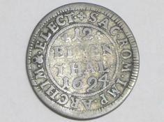 Münze 1/12 Taler, 1694, Sachsen-Albertinische Linie, Johann Georg IV. 1691-1694